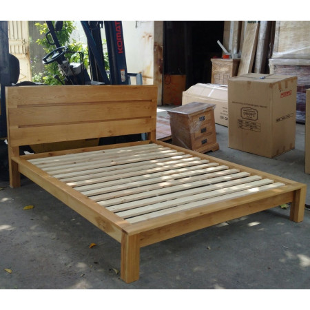 Oak 02 - Nệm 1m x 2m : Giường Ngủ Gỗ Sồi